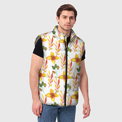 Мужской жилет Поляна цветов, цвет: 3D-светло-серый — фото 2
