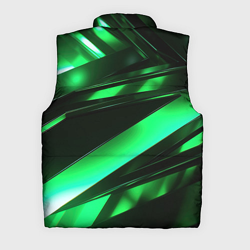 Мужской жилет Зеленая неоновая абстракция / 3D-Красный – фото 2