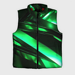 Мужской жилет Зеленая неоновая абстракция, цвет: 3D-красный