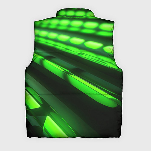 Мужской жилет Green neon abstract / 3D-Черный – фото 2