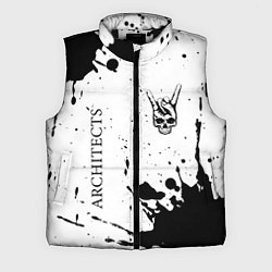 Мужской жилет Architects и рок символ на светлом фоне, цвет: 3D-черный