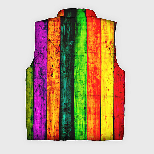 Мужской жилет Цветной забор / 3D-Черный – фото 2
