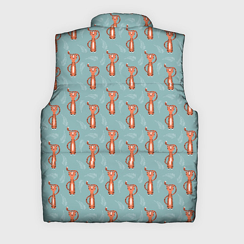 Мужской жилет Тигр на голубом фоне / 3D-Красный – фото 2