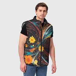 Мужской жилет Цветущий взрыв, цвет: 3D-светло-серый — фото 2