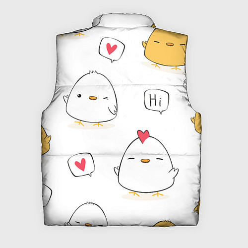 Мужской жилет Привет цыпленок / 3D-Черный – фото 2