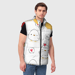 Мужской жилет Привет цыпленок, цвет: 3D-красный — фото 2