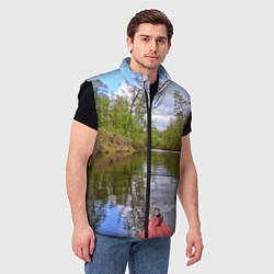 Мужской жилет Красная байдарка, цвет: 3D-черный — фото 2