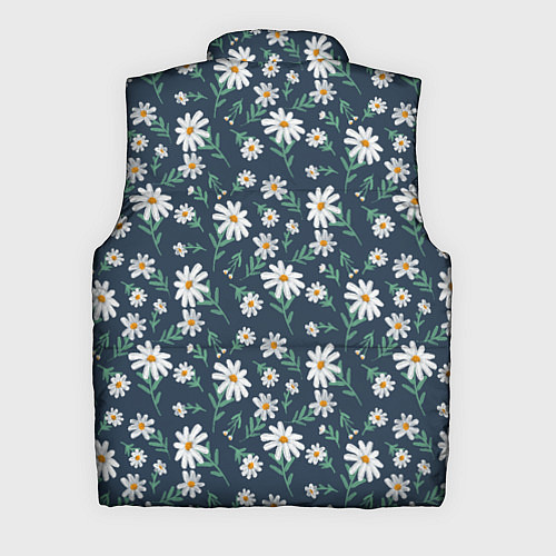 Мужской жилет Паттерн с ромашками / 3D-Черный – фото 2