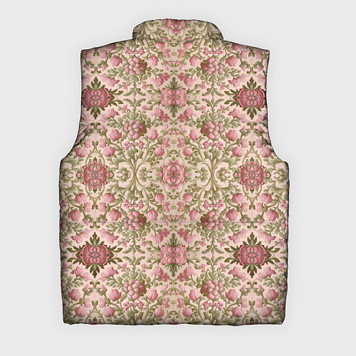 Мужской жилет Розовые цветы и вензеля / 3D-Черный – фото 2