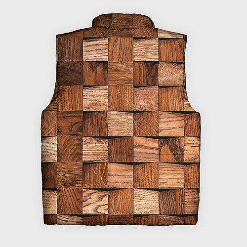 Мужской жилет Деревянные квадраты / 3D-Красный – фото 2