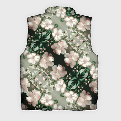 Мужской жилет Нежные розовые цветочки / 3D-Черный – фото 2