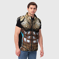 Мужской жилет Африканский воин, цвет: 3D-светло-серый — фото 2