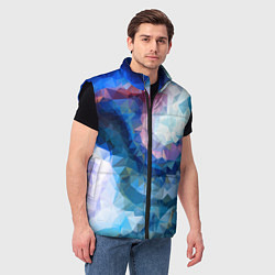 Мужской жилет Blue mosaic, цвет: 3D-черный — фото 2