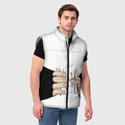 Мужской жилет Рука сжимает талию, цвет: 3D-светло-серый — фото 2