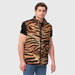 Мужской жилет Полосатая шкура тигра, цвет: 3D-черный — фото 2