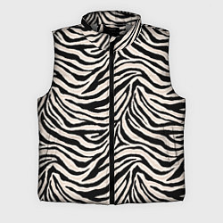 Мужской жилет Полосатая шкура зебры, белого тигра, цвет: 3D-светло-серый
