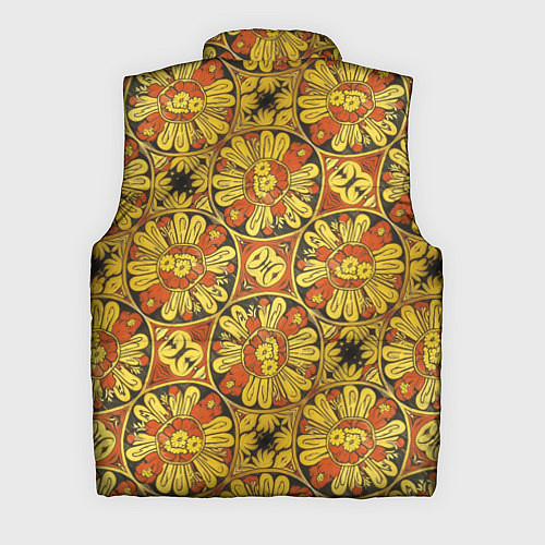 Мужской жилет Красно-желтые цветочки / 3D-Красный – фото 2