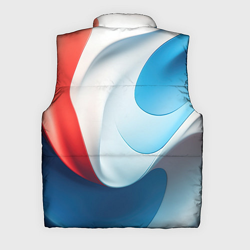 Мужской жилет Объемная белая синяя красная текстура / 3D-Светло-серый – фото 2