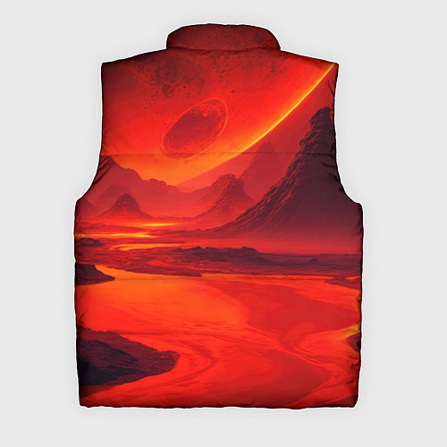 Мужской жилет Лавовая планета / 3D-Красный – фото 2