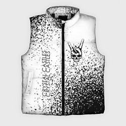 Мужской жилет Crystal Castles и рок символ на светлом фоне