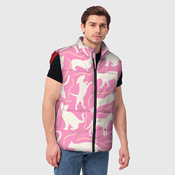 Мужской жилет Котики собачки, цвет: 3D-красный — фото 2