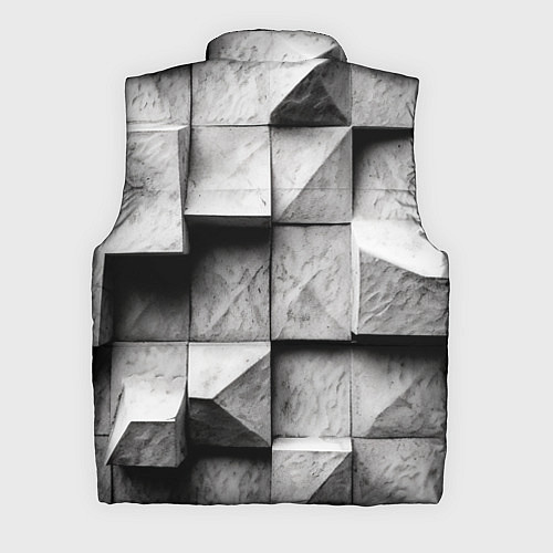 Мужской жилет Каменные плиты и обман зрения / 3D-Светло-серый – фото 2