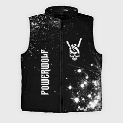 Мужской жилет Powerwolf и рок символ на темном фоне, цвет: 3D-черный