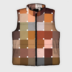 Мужской жилет Brown squares, цвет: 3D-черный