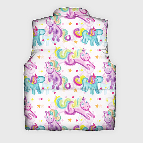 Мужской жилет Красочные единороги / 3D-Черный – фото 2