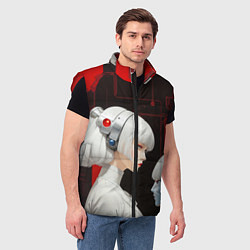 Мужской жилет Киборги, цвет: 3D-красный — фото 2