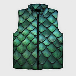 Мужской жилет Чешуя зелёного дракона, цвет: 3D-черный