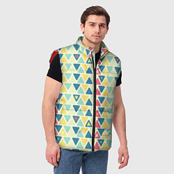 Мужской жилет Треугольный орнамент, цвет: 3D-красный — фото 2