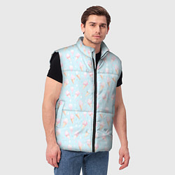 Мужской жилет Цветное мороженое в пастельных цветах, цвет: 3D-черный — фото 2