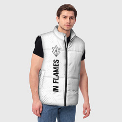 Мужской жилет In Flames glitch на светлом фоне: по-вертикали, цвет: 3D-черный — фото 2