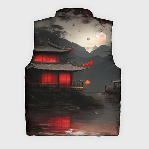 Мужской жилет Домик у озера / 3D-Светло-серый – фото 2