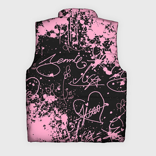 Мужской жилет Блэкпинк - автографы / 3D-Черный – фото 2