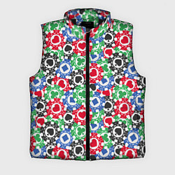 Мужской жилет Фишки, Ставки, Покер, цвет: 3D-черный