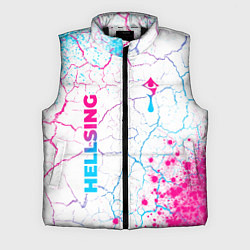 Мужской жилет Hellsing neon gradient style: надпись, символ, цвет: 3D-черный
