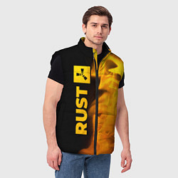 Мужской жилет Rust - gold gradient: по-вертикали, цвет: 3D-черный — фото 2