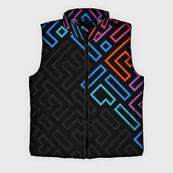 Мужской жилет Геометрические фигуры на тёмном фоне тетрис