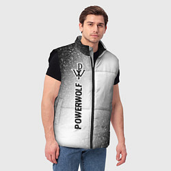 Мужской жилет Powerwolf glitch на светлом фоне: по-вертикали, цвет: 3D-черный — фото 2