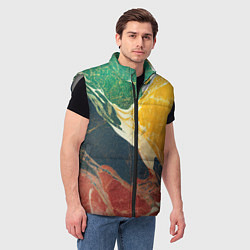 Мужской жилет Мраморная радуга, цвет: 3D-светло-серый — фото 2