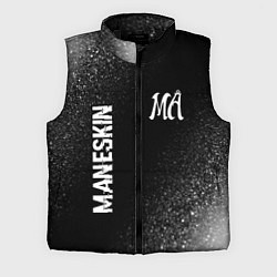 Мужской жилет Maneskin glitch на темном фоне: надпись, символ