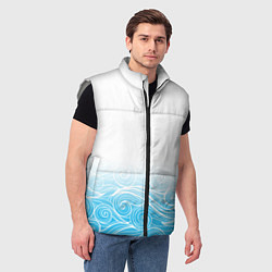 Мужской жилет Гинтама текстура, цвет: 3D-светло-серый — фото 2