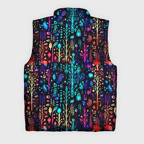 Мужской жилет Флуоресцентные Цветы / 3D-Черный – фото 2
