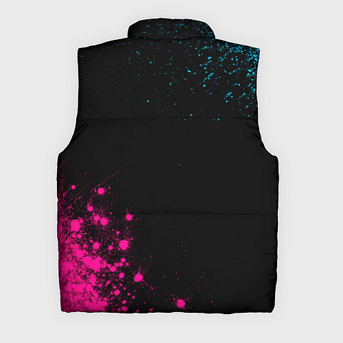 Мужской жилет Burzum - neon gradient: надпись, символ / 3D-Черный – фото 2