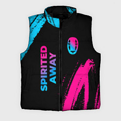 Мужской жилет Spirited Away - neon gradient: надпись, символ, цвет: 3D-черный