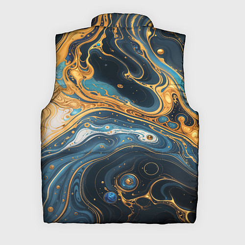 Мужской жилет Черно-золотой узор / 3D-Черный – фото 2