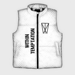 Мужской жилет Within Temptation glitch на светлом фоне: надпись,, цвет: 3D-черный