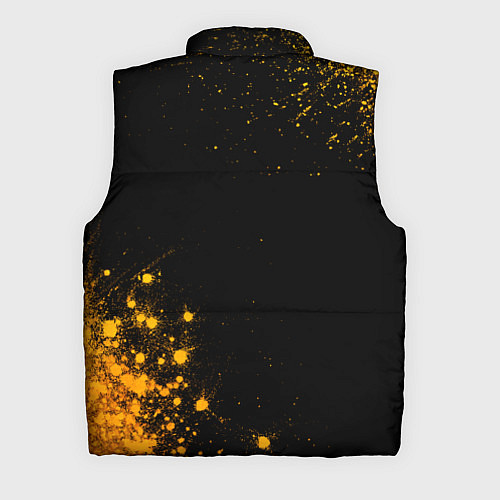 Мужской жилет Papa Roach - gold gradient: надпись, символ / 3D-Черный – фото 2